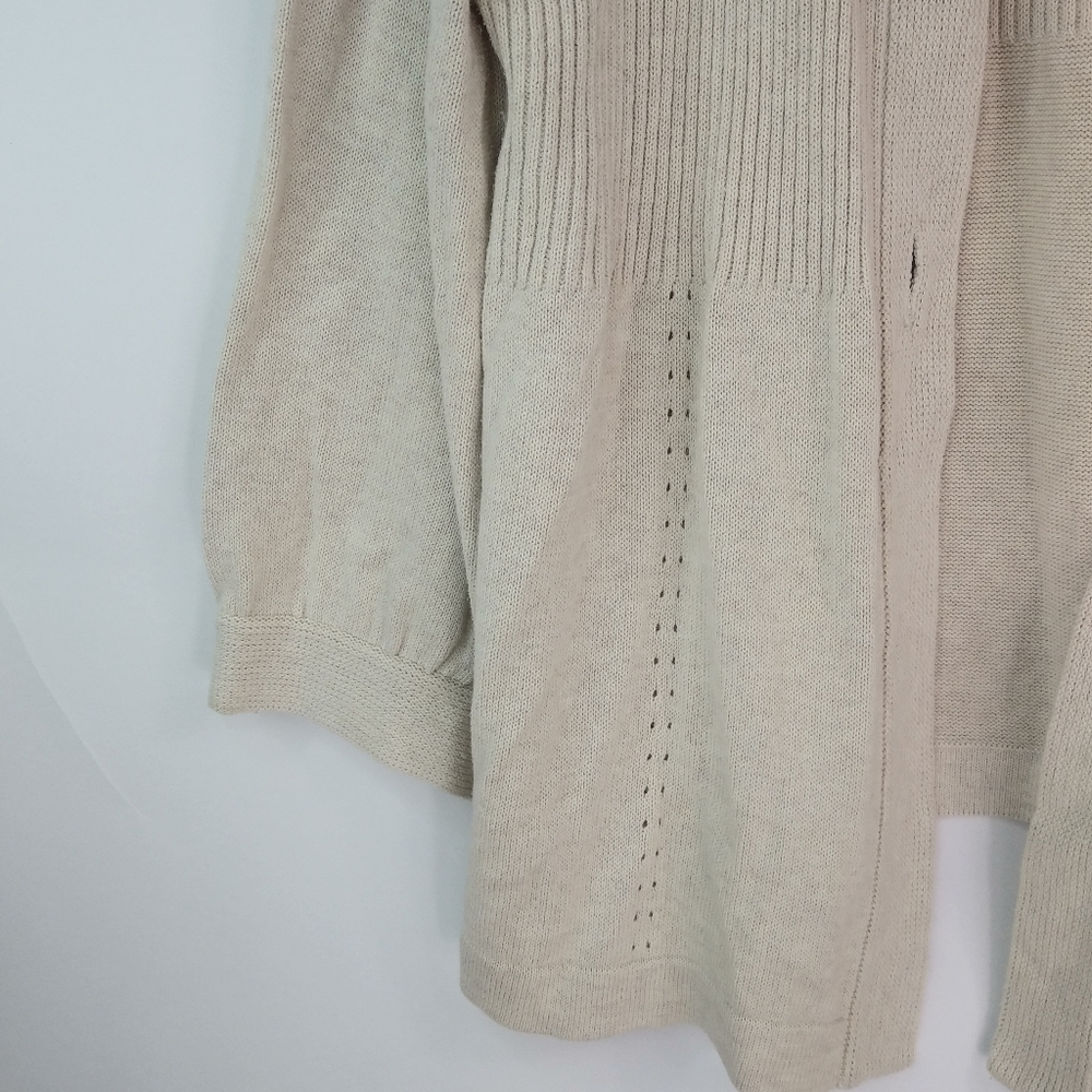Studio Works XL Creme Cardigan Sweater Plus - Picture 11 of 12